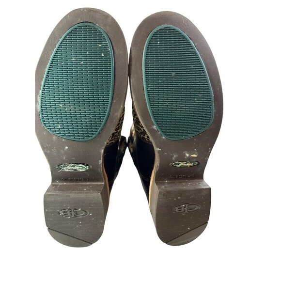 Lucchese 2000 Leopard Cheetah Boots Double Stitched Size 7.5 E - Picture 8 of 9